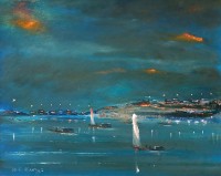 Hamid Alvi, 20 x 24 inch, Oil on Canvas, Seascape Painting, AC-HA-084 Hamid Alvi, 20 x 24 inch, Oil on Canvas, Seascape Painting, AC-HA-084